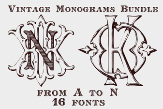 Unlock Creativity with Vintage Monogram Fonts