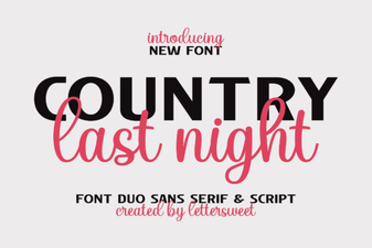 Crafting Projects with the Country Last Night Duo Font